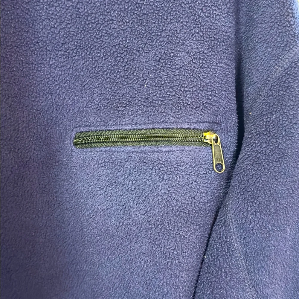 The North Face Men's Navy Crewneck‎ Tech Front zip up pocket Sweater Size L